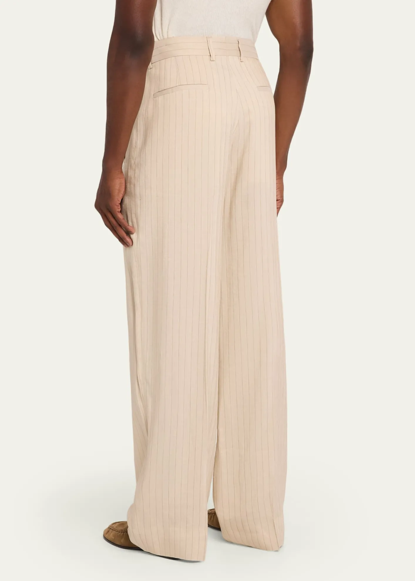 AmiriMen's Striped Linen-Blend Tailored Pants