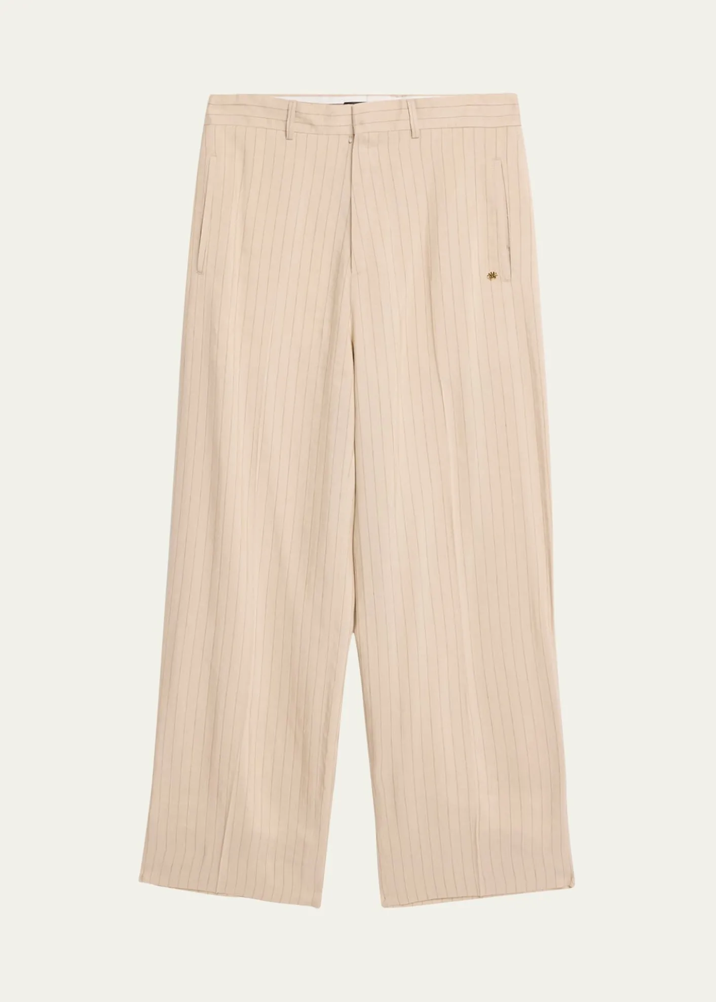 AmiriMen's Striped Linen-Blend Tailored Pants