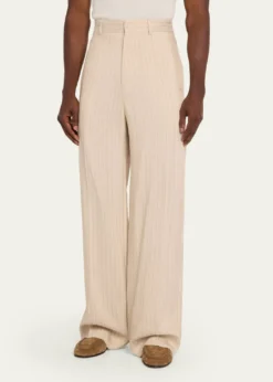 AmiriMen's Striped Linen-Blend Tailored Pants