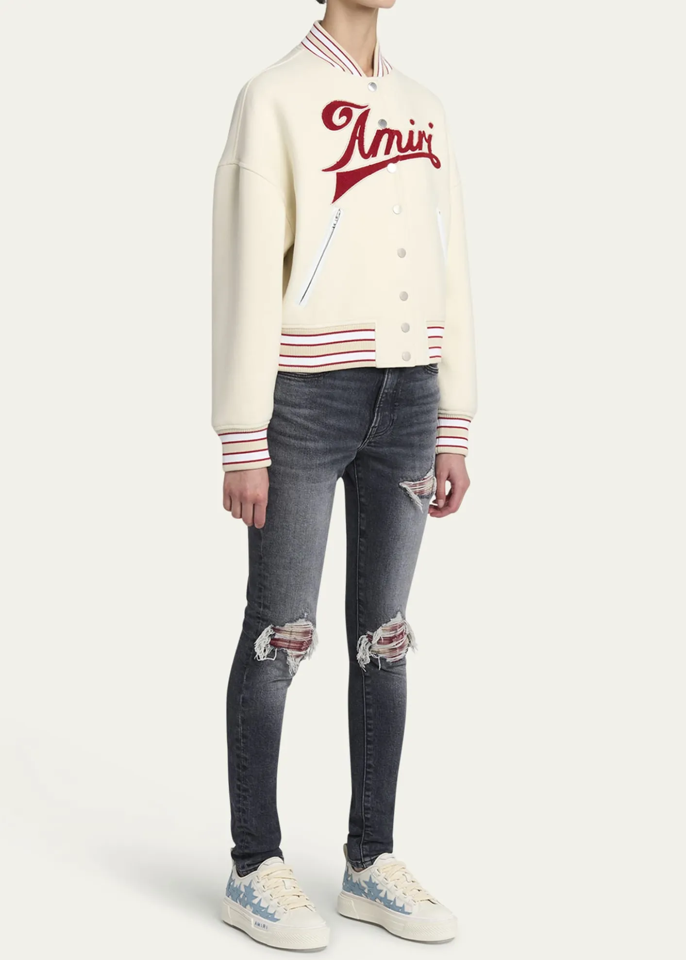 AmiriStars Low-Top Leather Sneakers