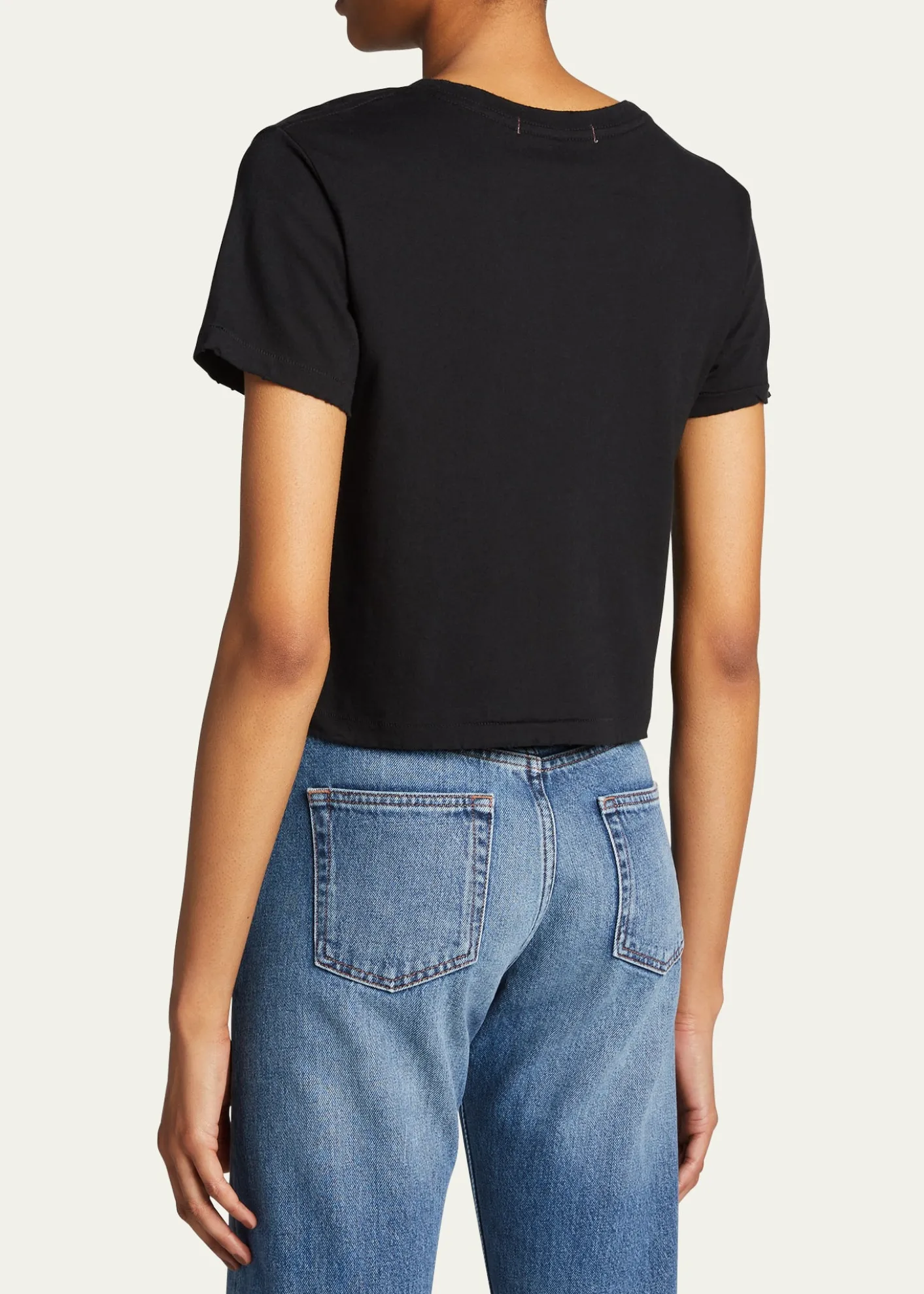 AMO DenimBabe Cropped Crewneck Tee