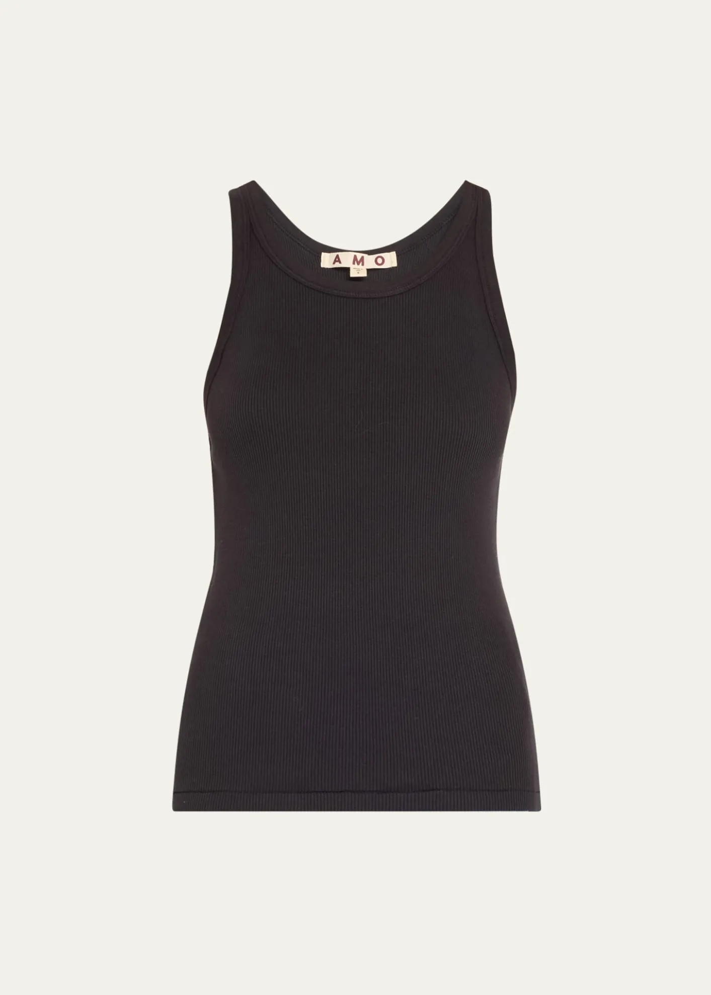 AMO DenimLong Ribbed Cotton Tank Top