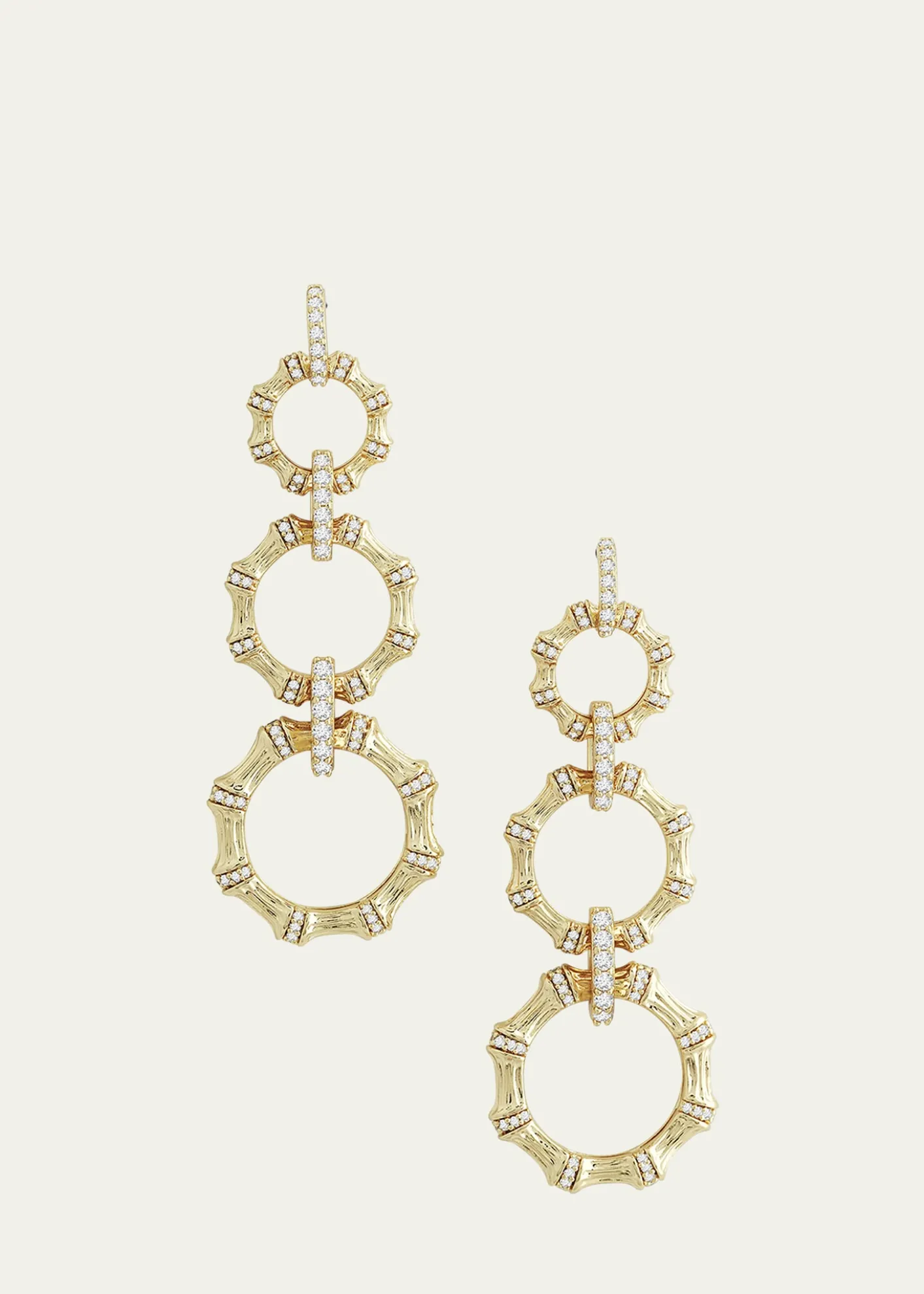 Anabel Aram JewelryBamboo Long Chain Earrings