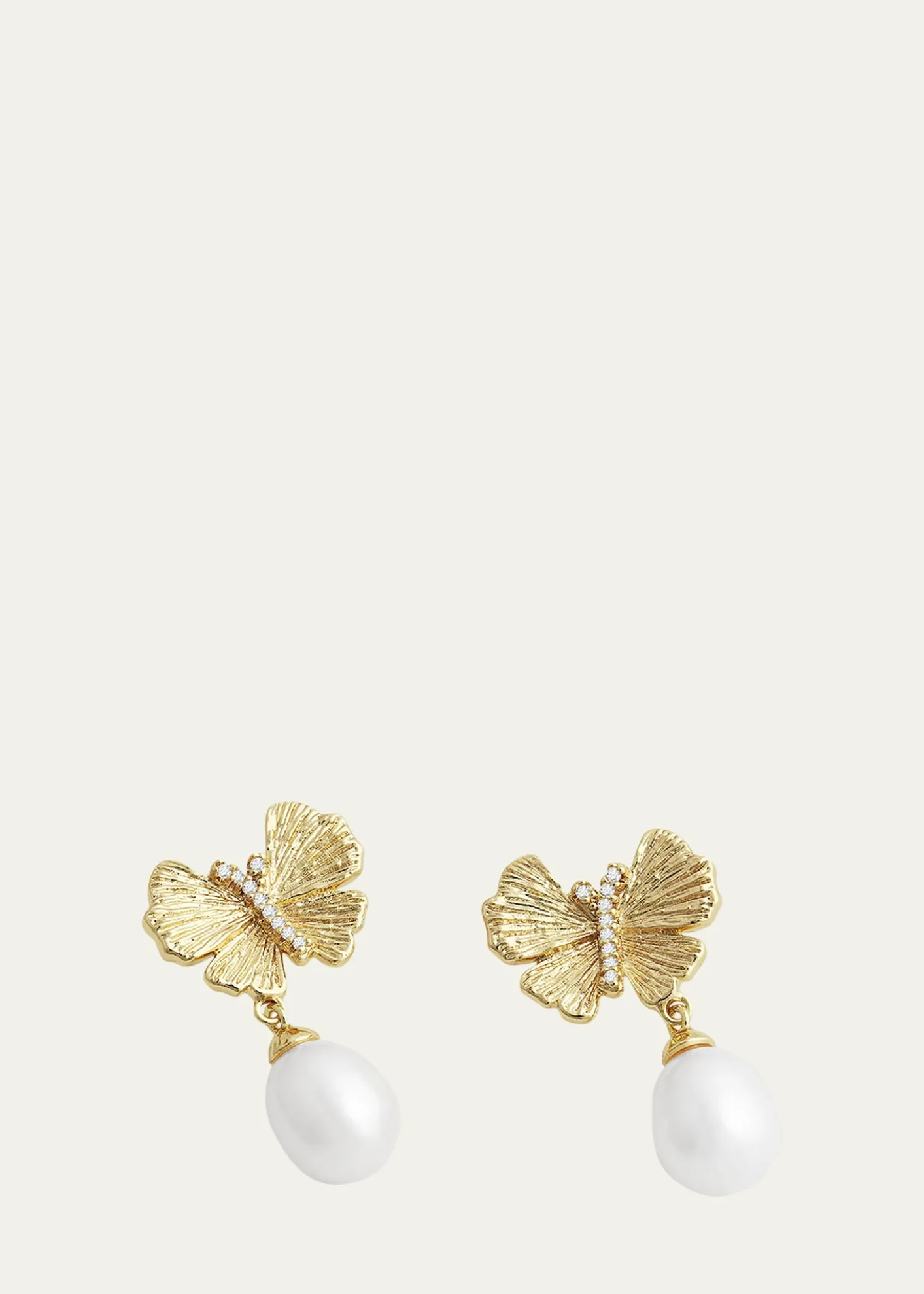 Anabel Aram JewelryButterfly with Pearl Drop Earrings