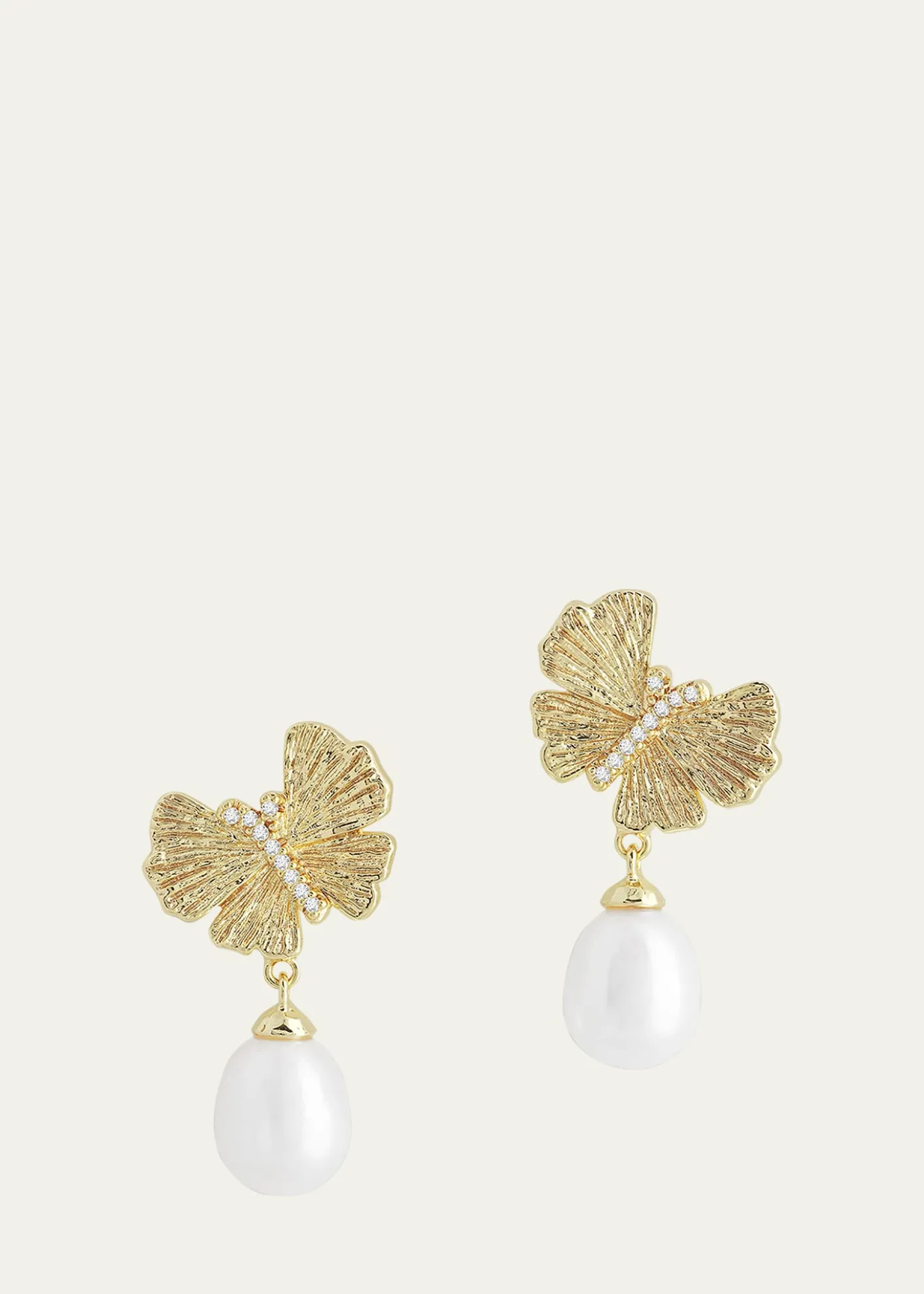 Anabel Aram JewelryButterfly with Pearl Drop Earrings