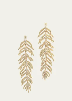 Anabel Aram JewelryCubic Zirconia Palm Leaves Earrings