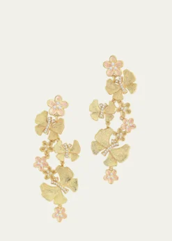 Anabel Aram JewelryCubic Zirconia Butterfly and Flower Statement Earrings