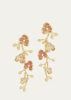 Anabel Aram JewelryCubic Zirconia Orchid Dangle Earrings