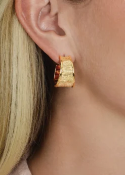 Anabel Aram JewelryEnchanted Forest Bark Hoop Earrings