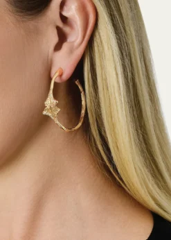 Anabel Aram JewelryGinkgo Hoop Earrings