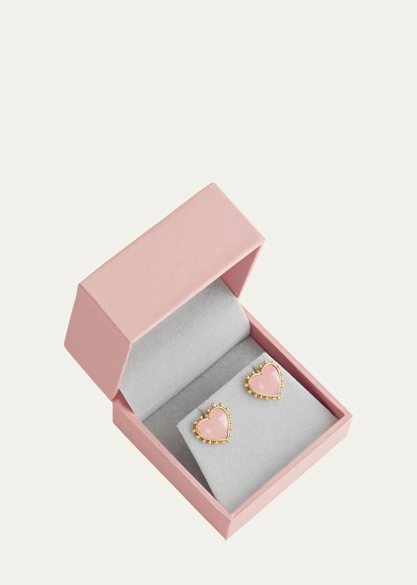 Anabel Aram JewelryHeart Stone Stud Earrings