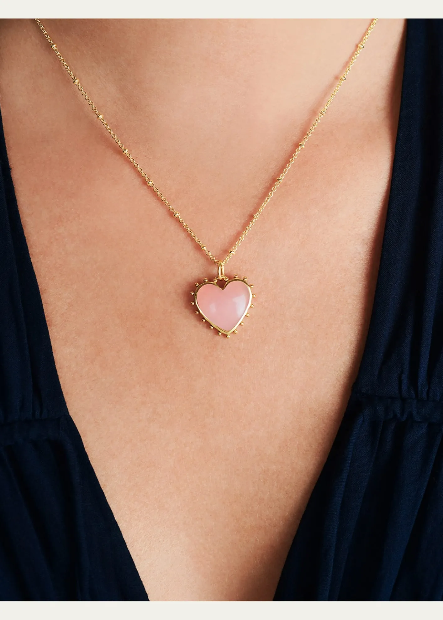 Anabel Aram JewelryHeart Stone Pendant Necklace