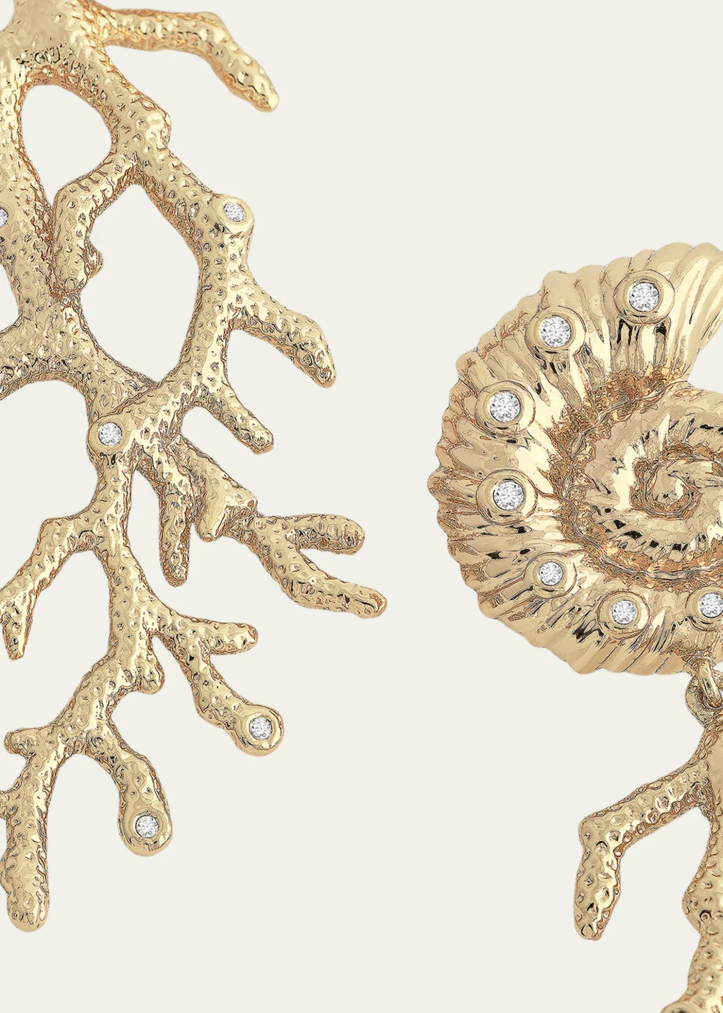 Anabel Aram JewelryShell with Coral Drop Earrings