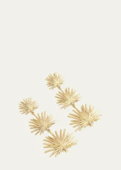 Anabel Aram JewelryTriple Fan Palm Dangle Earrings, Small