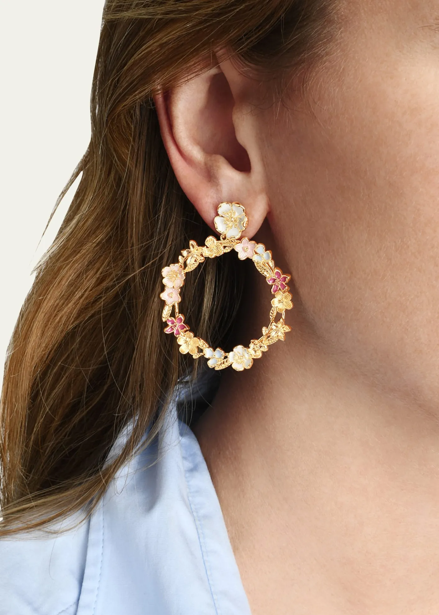 Anabel Aram JewelryWildflowers Gathered Hoop Earrings