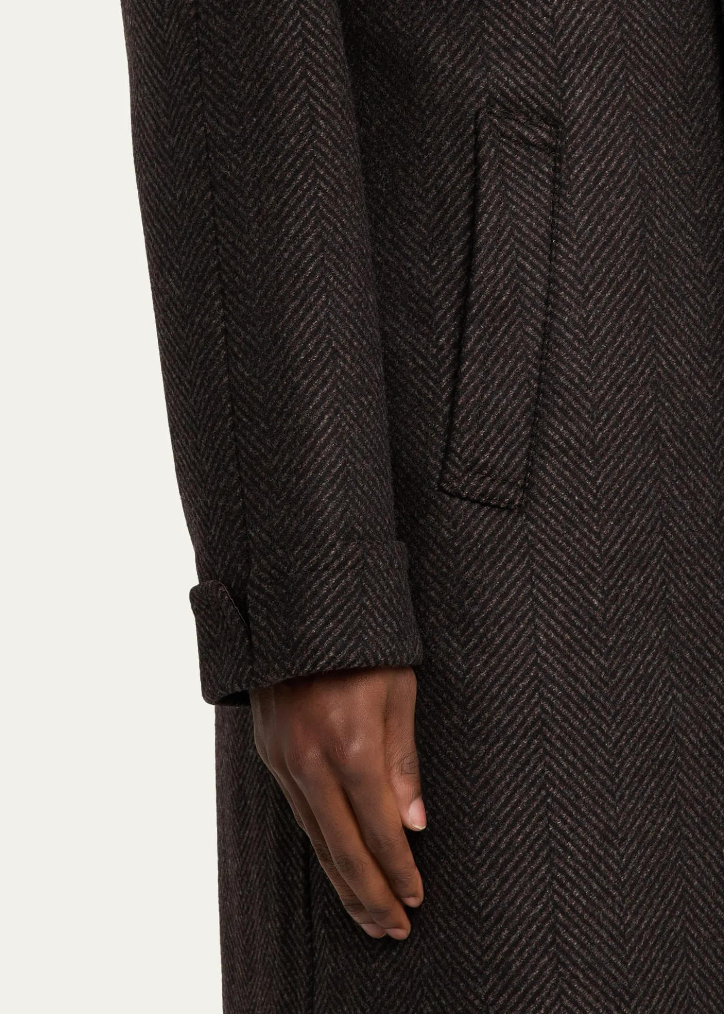 Anderson & SheppardMen's Herringbone Wool Overcoat