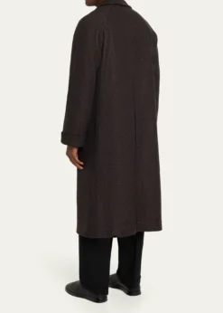 Anderson & SheppardMen's Herringbone Wool Overcoat