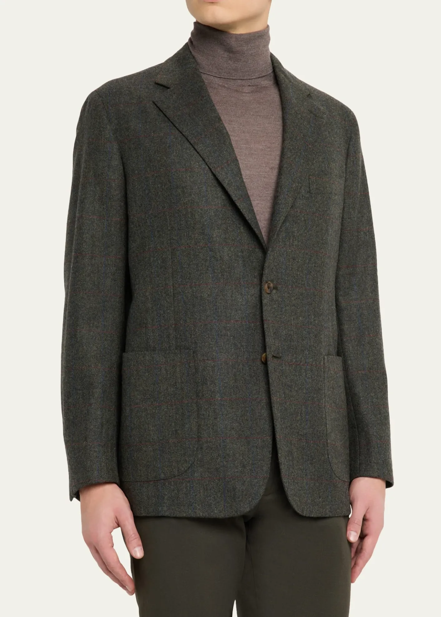 Anderson & SheppardMen's Single-Breasted Wool Cashmere Sport Coat
