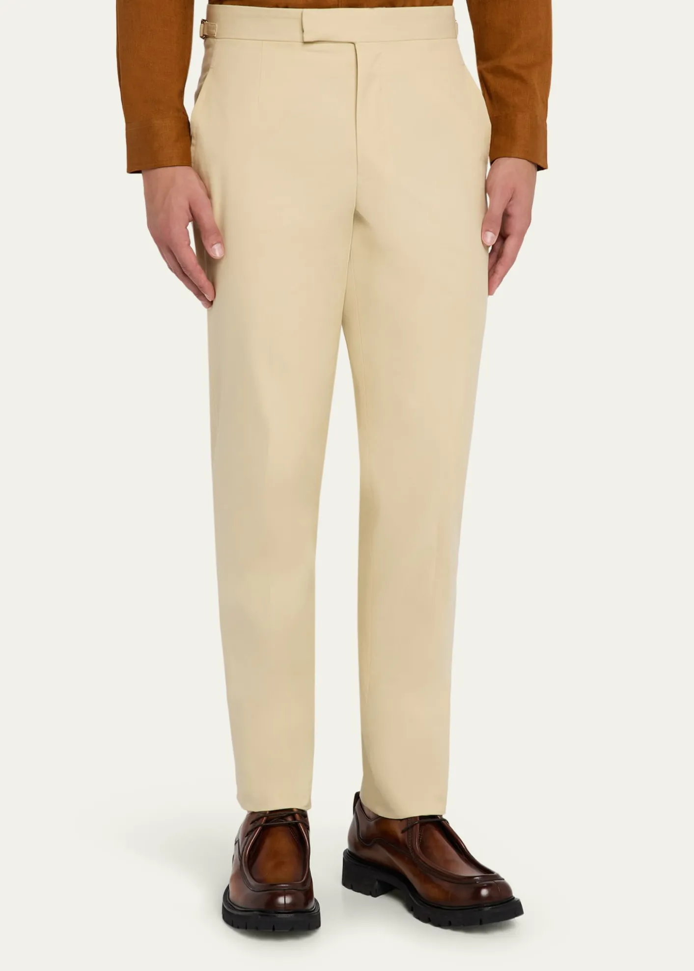 Anderson & SheppardMen's Style One Flat-Front Trousers