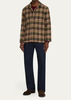 Anderson & SheppardMen's Woollen Tartan Overshirt