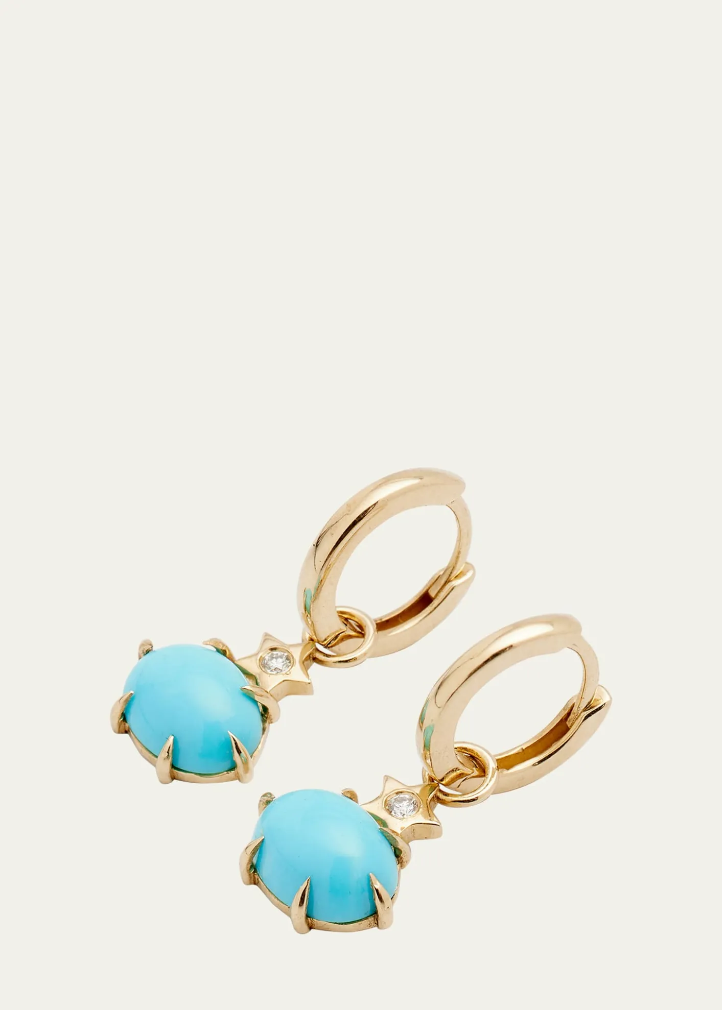 Andrea FohrmanMini Cosmo Hoop Earrings in Turquoise
