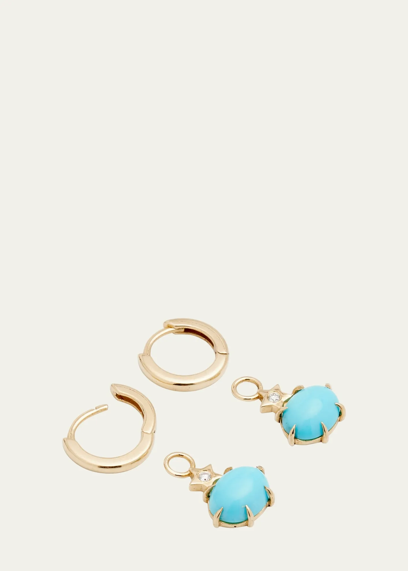 Andrea FohrmanMini Cosmo Hoop Earrings in Turquoise