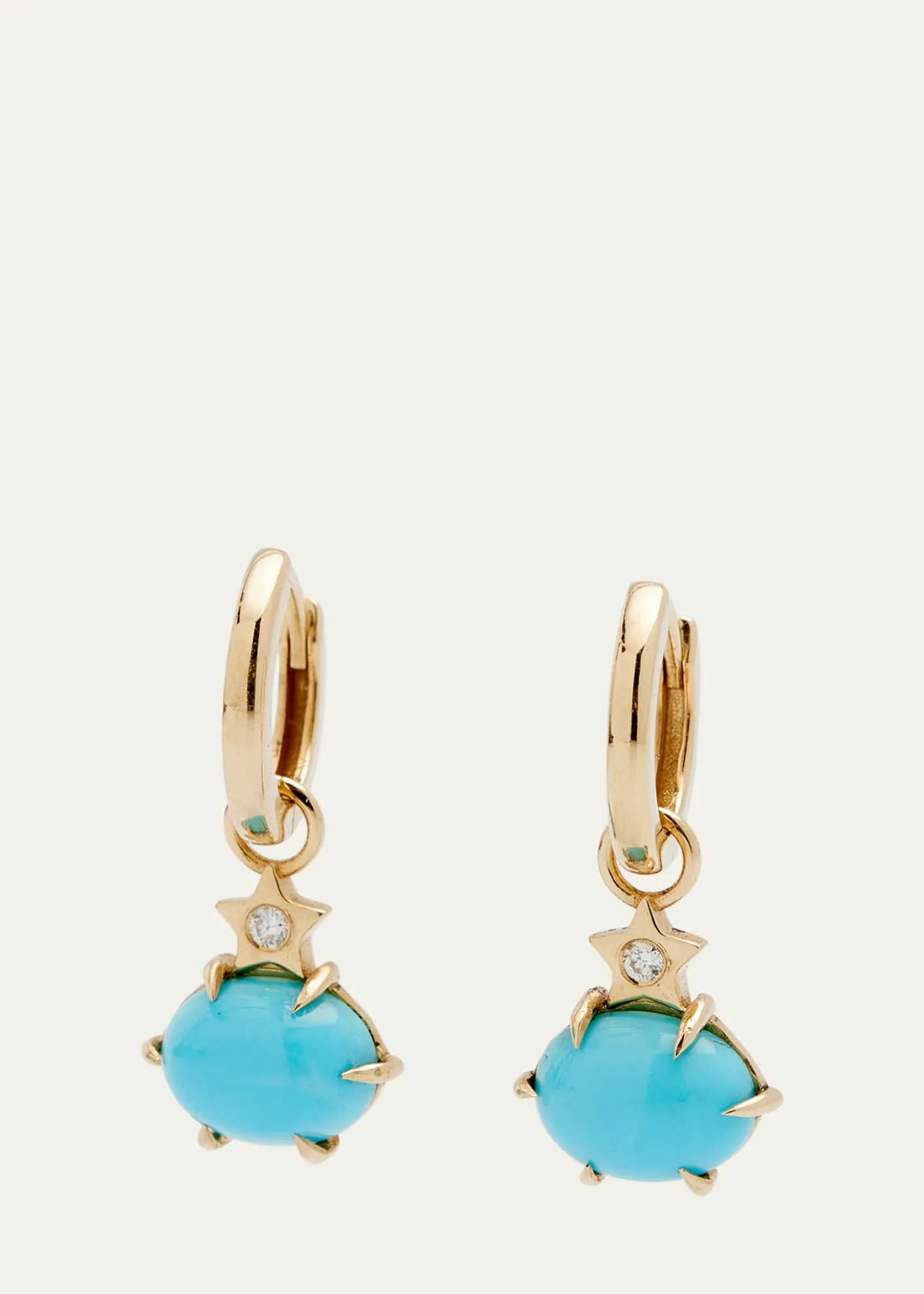 Andrea FohrmanMini Cosmo Hoop Earrings in Turquoise