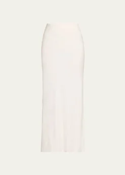 ANEMOSBias-Cut Stretch Twill Maxi Skirt