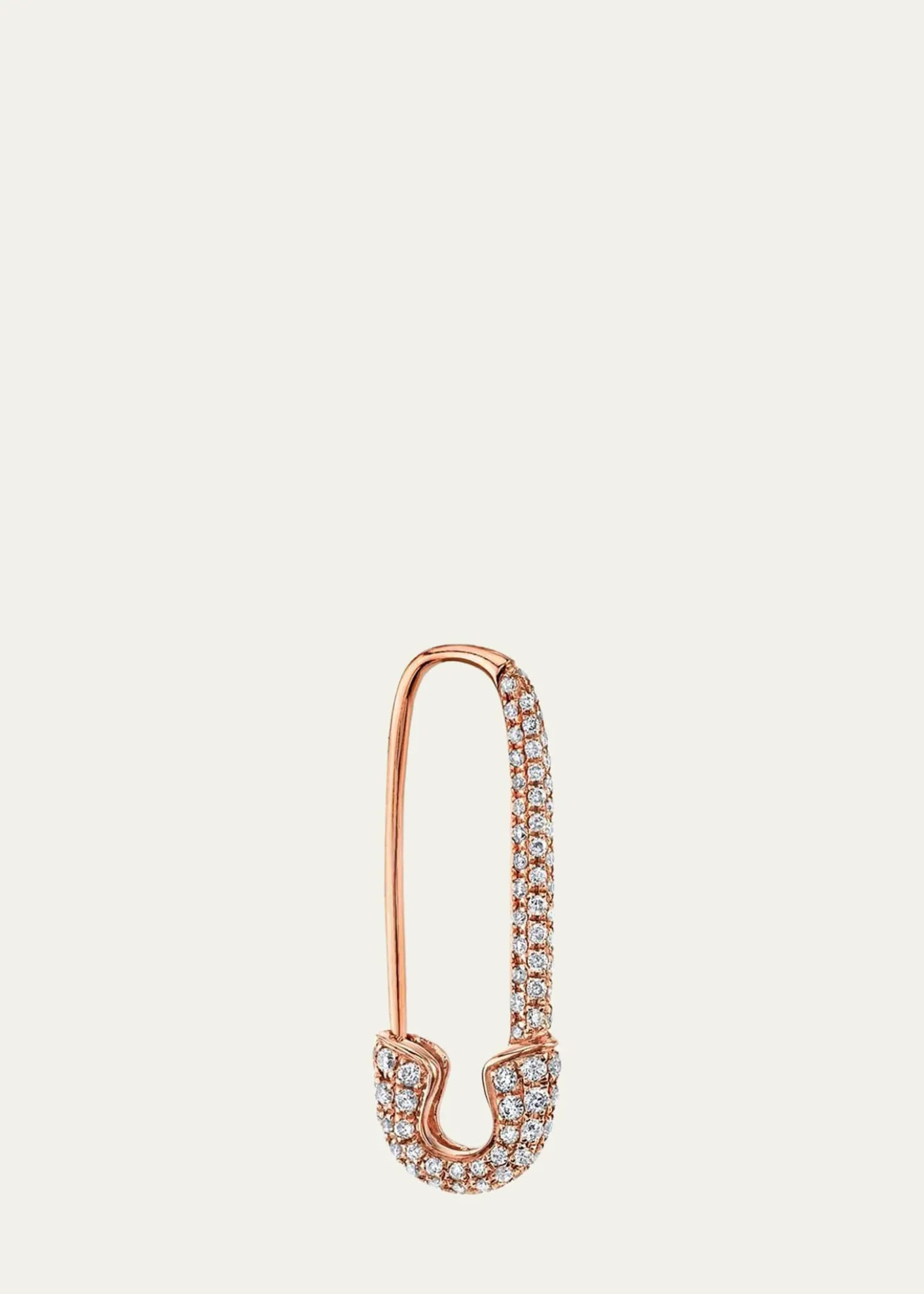 Anita Ko18K Rose Gold Diamond Pave Safety Pin Earring, Single (Left)