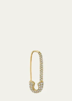 Anita Ko18k Yellow Gold Diamond Safety Pin Earring, Single