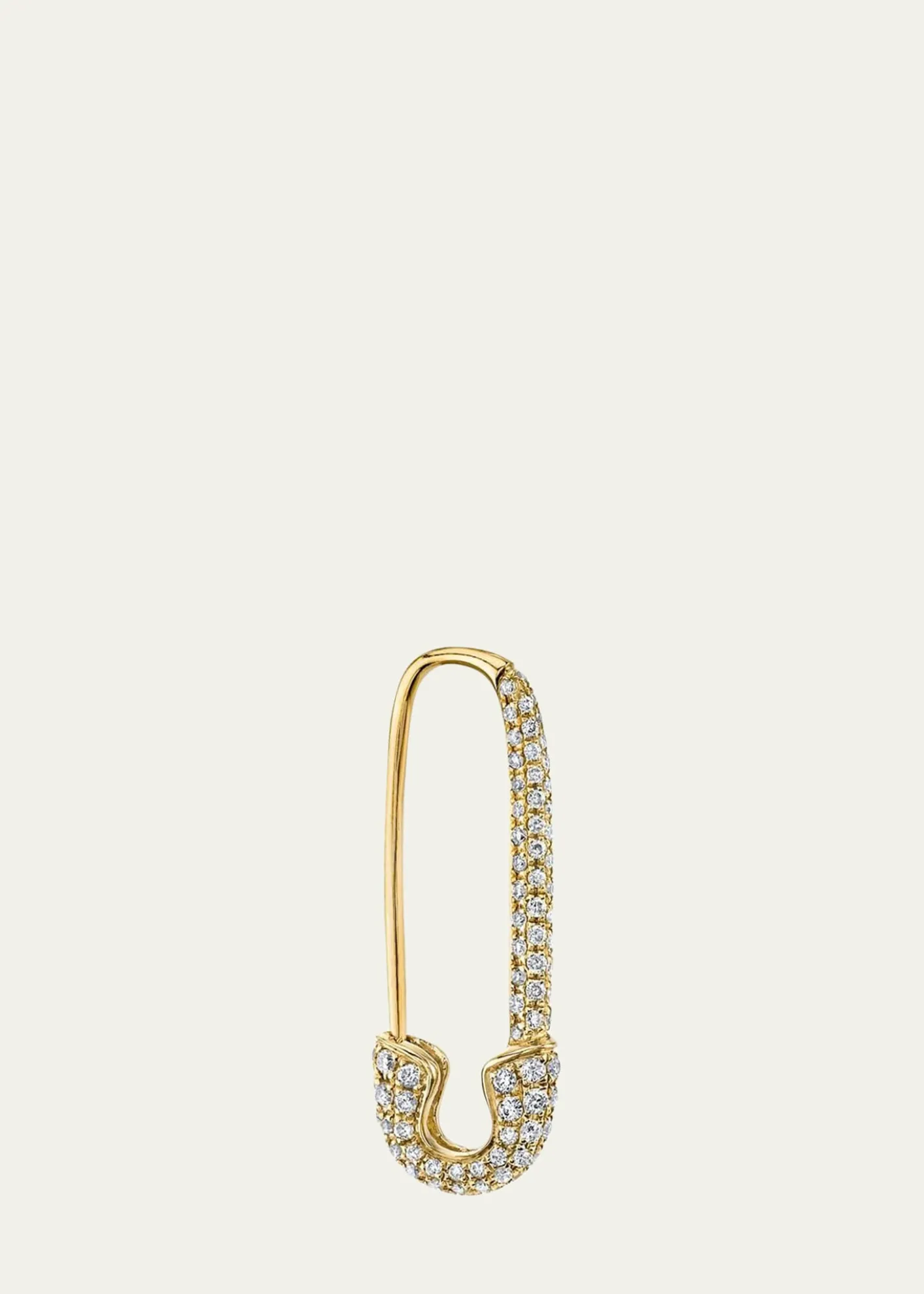 Anita Ko18k Yellow Gold Diamond Safety Pin Earring, Single