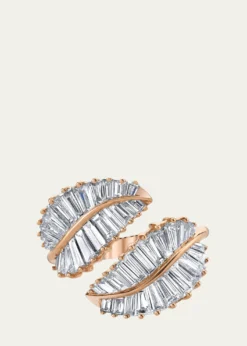 Anita Ko18k Rose Gold & Diamond Palm Leaf Wrap Ring