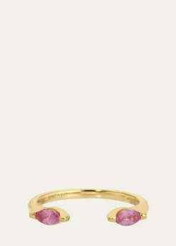 Anita Ko18K Yellow Gold Pink Sapphire Marquise Orbit Ring