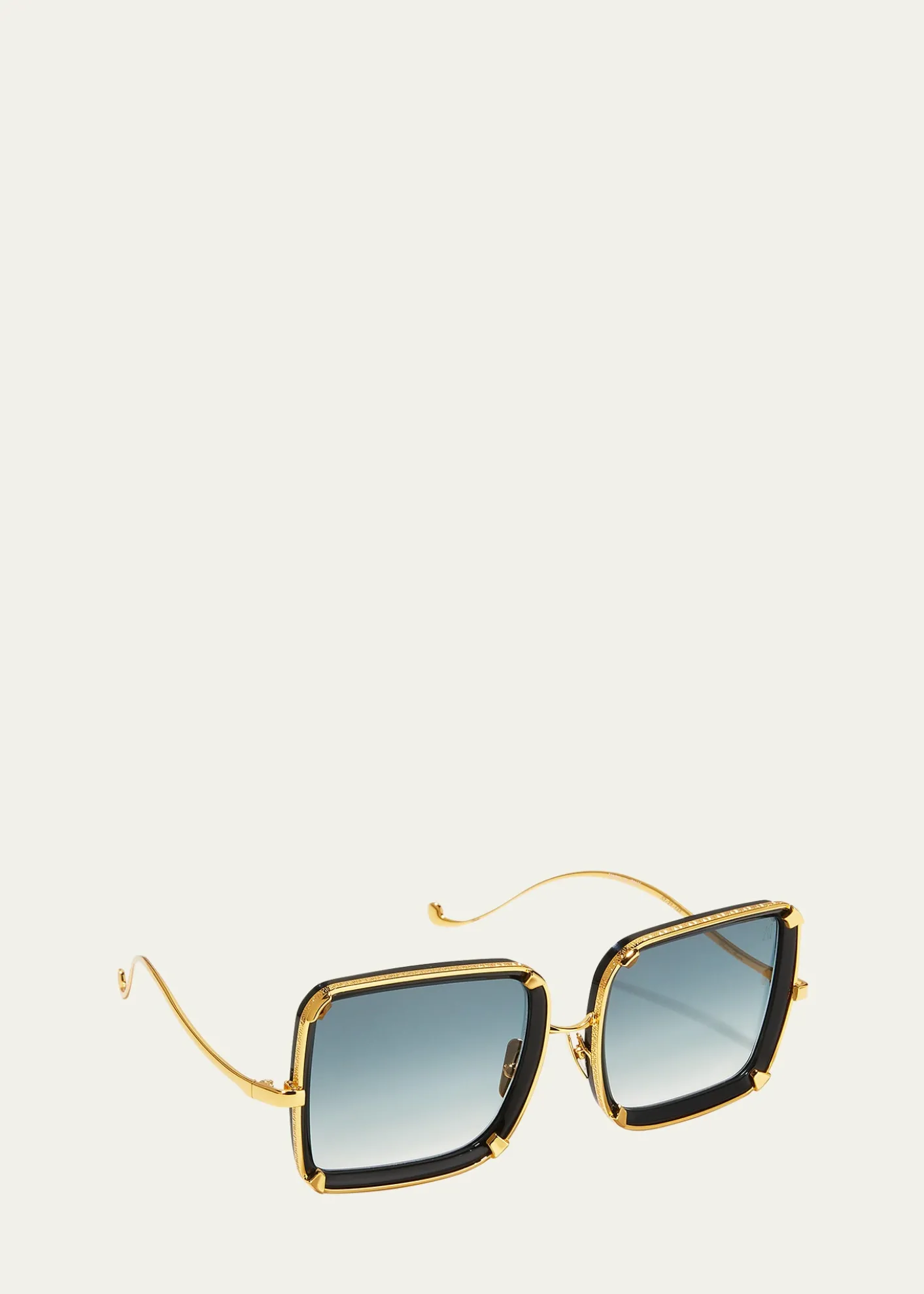 Anna-Karin KarlssonWhite Moon Square Acetate Sunglasses