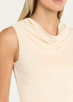 Anna QuanAmali Draped Cowl-Neck Jersey Dress