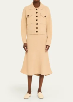 Anna QuanCampbell Bouclé Knit Midi Skirt