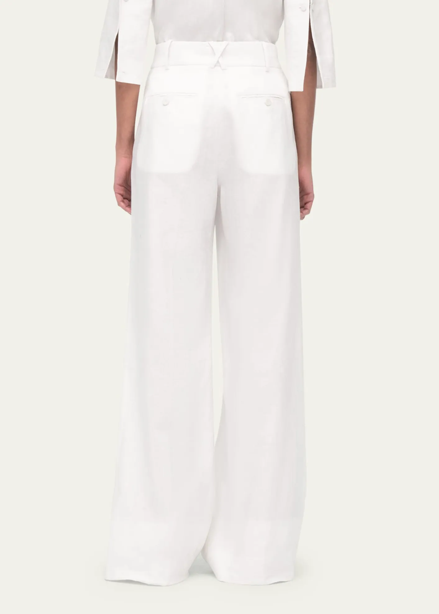 Another TomorrowPleated Front Wide-Leg Linen Trousers