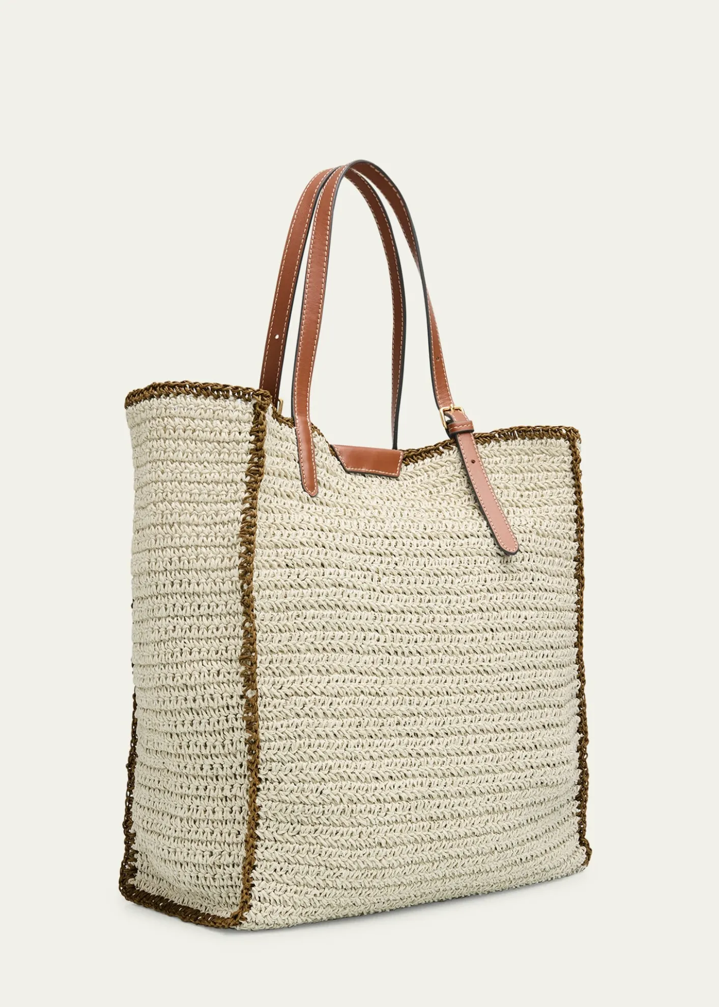 Anya HindmarchWink Embroidered Raffia Tote Bag