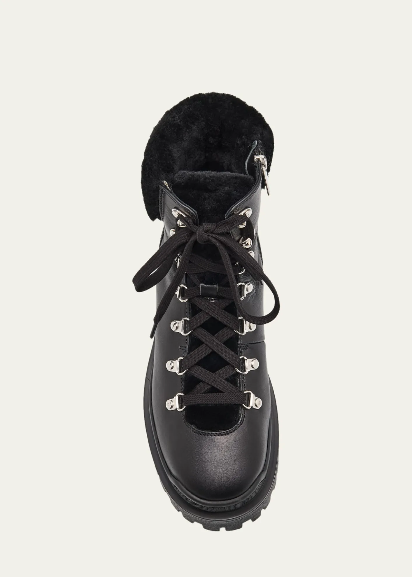 AquataliaCoralie Leather & Shearling Hiking Boots