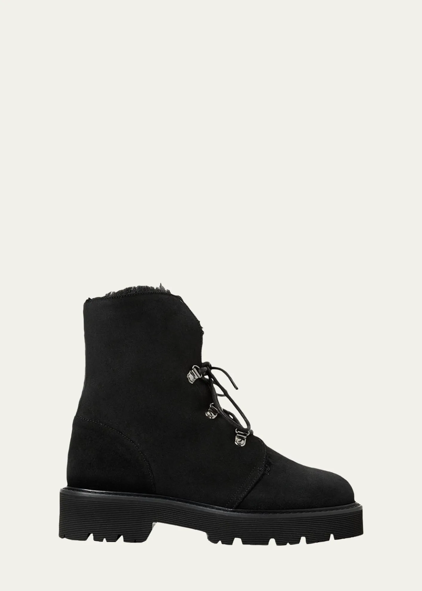 AquataliaEva Faux Shearling-Lined Suede Hiker Booties