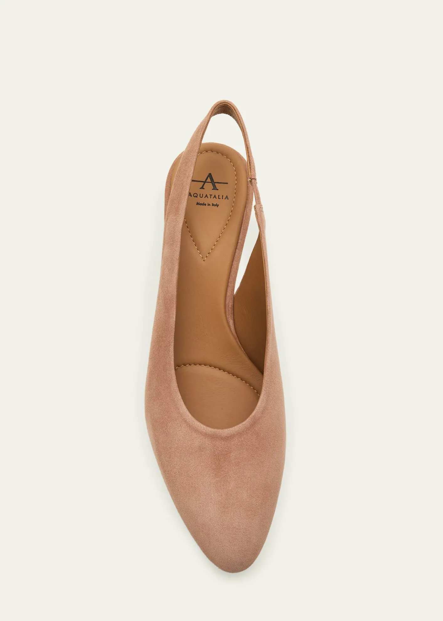 Aquatalia50mm Trevi Suede Slingback Pumps
