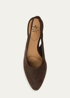 Aquatalia50mm Trevi Suede Slingback Pumps