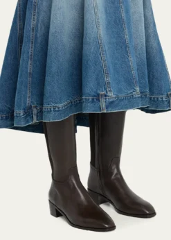 AquataliaRicarda Leather Knee-High Boots