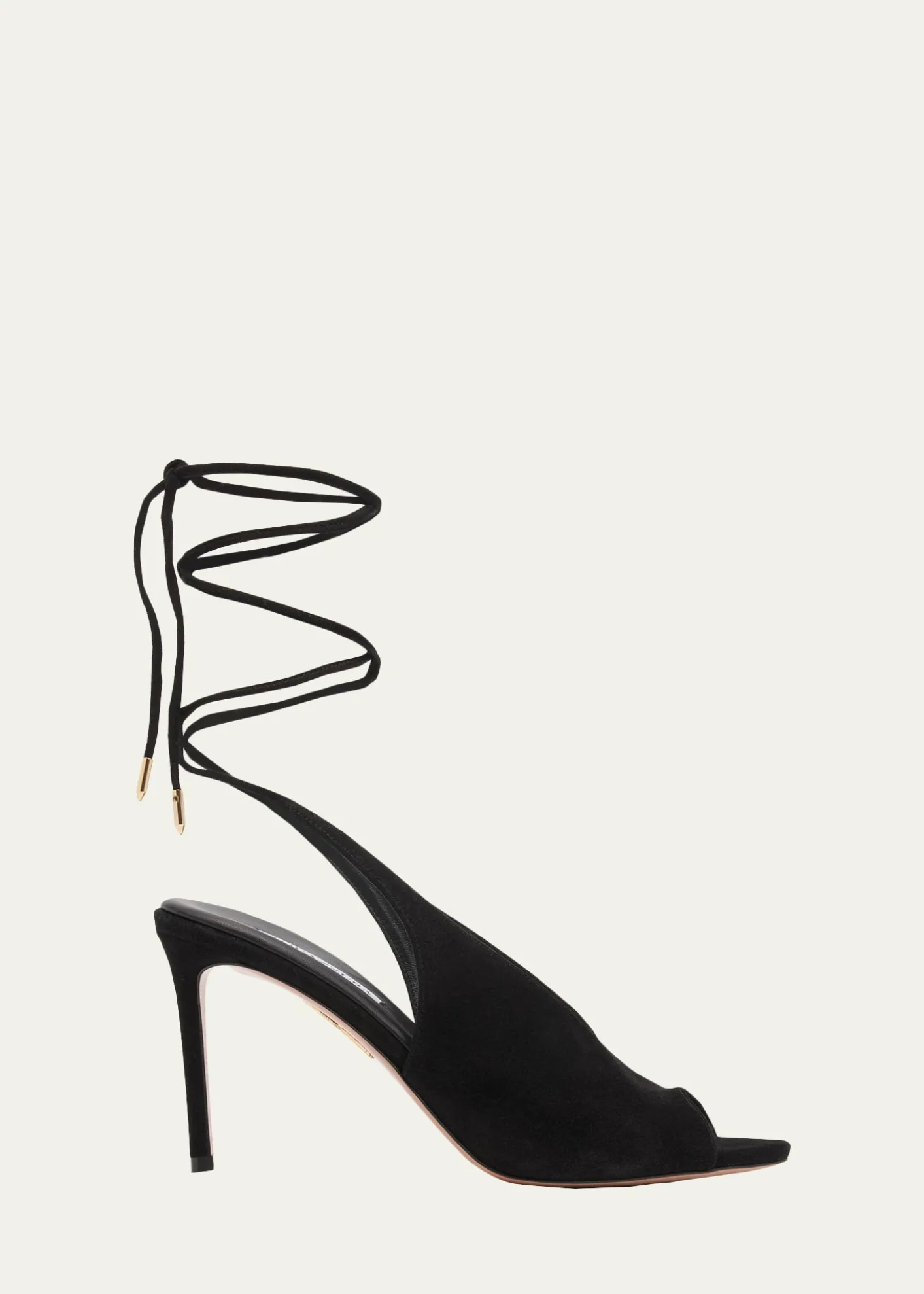Aquazzura85mm Lisa Suede Lace-Up Sandals