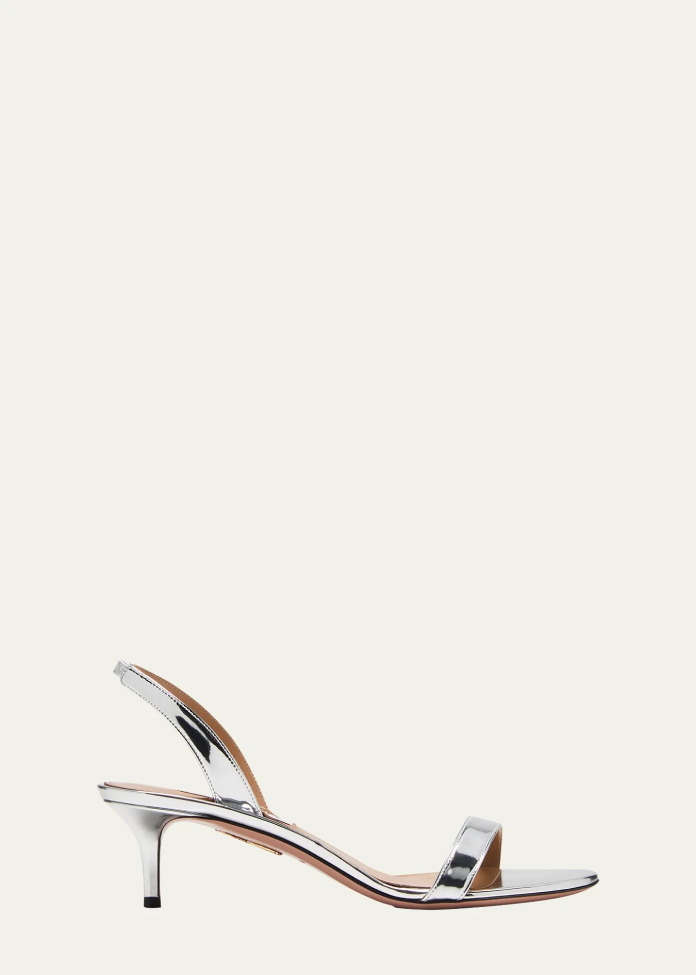 AquazzuraSo Nude Metallic Halter Sandals