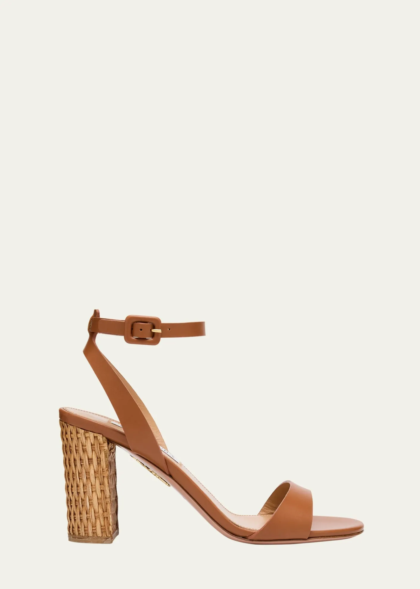 AquazzuraSunseeker Leather Ankle-Strap Sandals