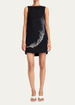 16ARLINGTONAyre Embellished Feather Mini Dress