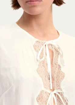 16ARLINGTONFilipa Tie-Front Silk Cardigan