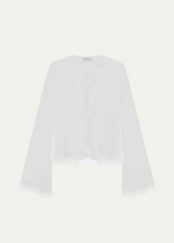 16ARLINGTONFilipa Tie-Front Silk Cardigan
