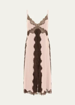 16ARLINGTONLaura Silk Midi Slip Dress